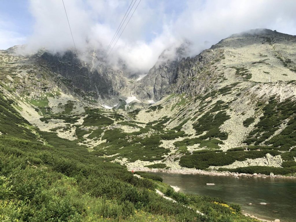 Lomnický štít v mracích - Hrebienok - Skalnaté pleso