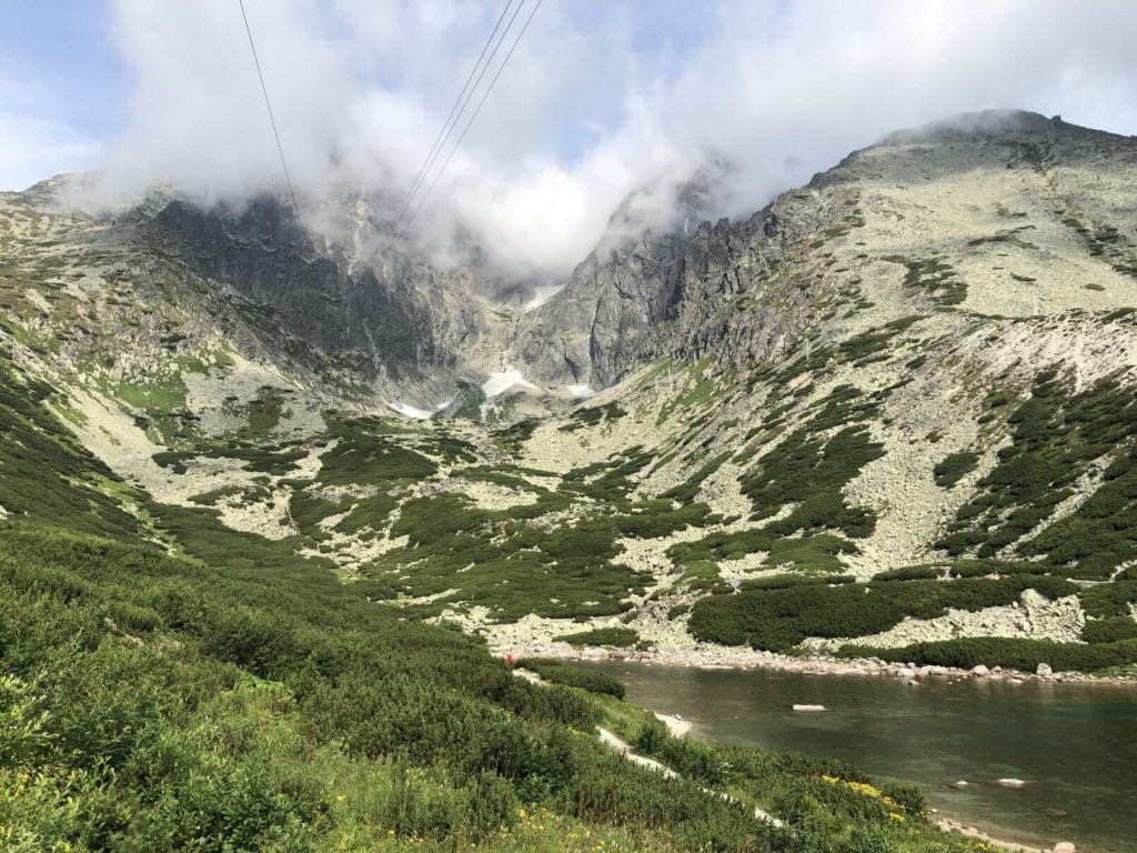 Lomnický štít v mracích - Hrebienok - Skalnaté pleso