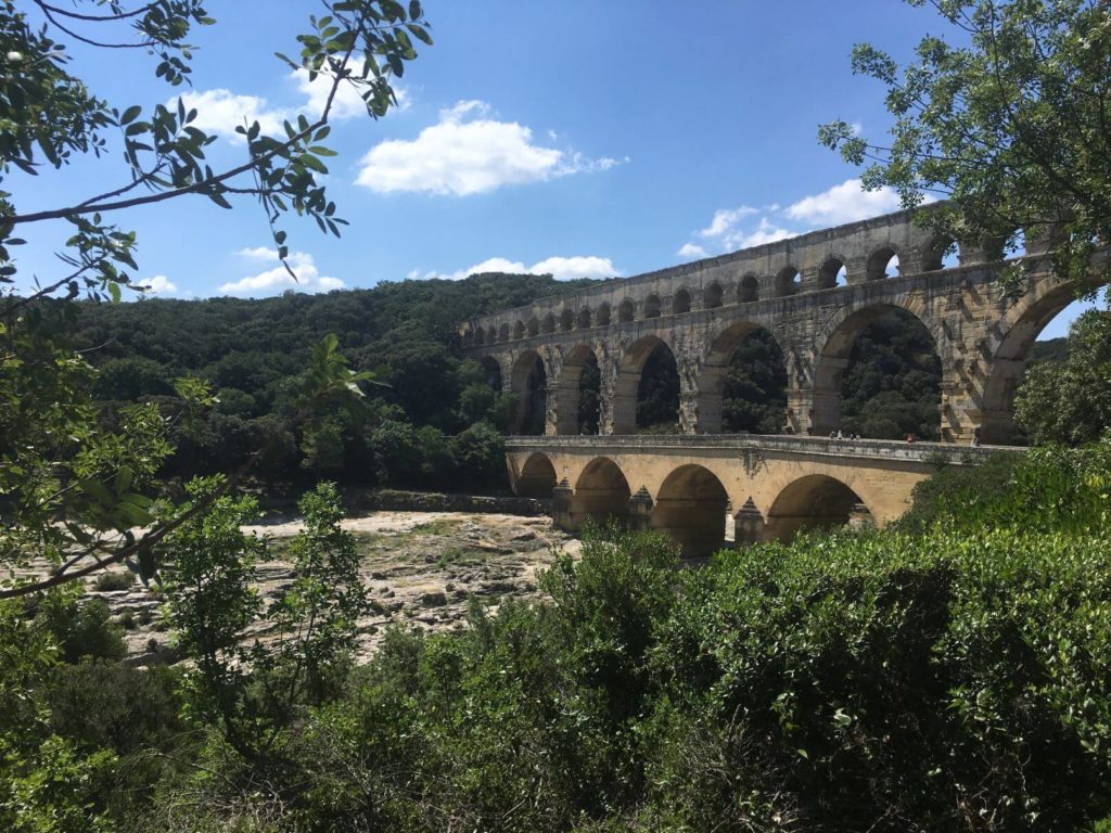 Pont du Gard pohled od příchodu