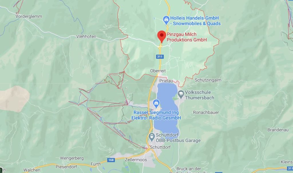 Mlékárna mapa