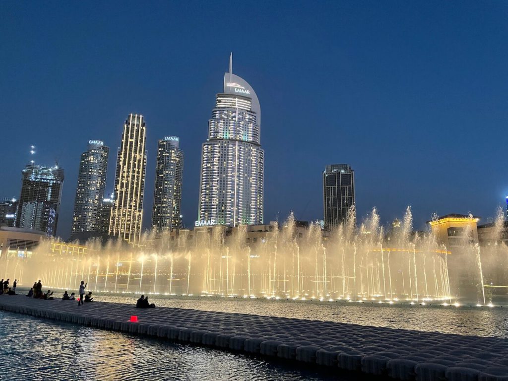 Fountain show Dubai