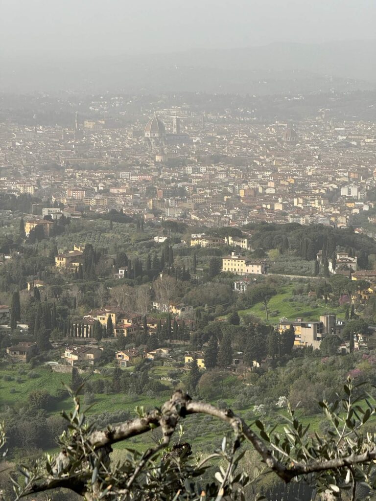 Fiesole výhled na Florencii