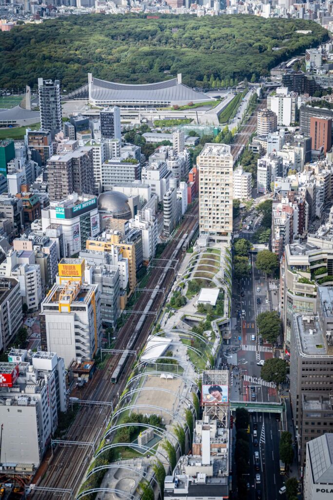 Shibuya Sky a křižovatka Scramble crossing
